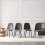 (Grey, 4) 2/4/6x Dining Chairs metal Legs Home office 1