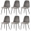 (Grey, 6) 2/4/6x Dining Chairs metal Legs Home office 3