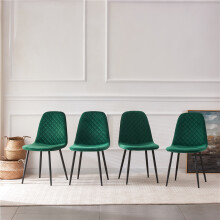 (Green, 4) 2/4/6x Dining Chairs metal Legs Home office