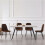 (Brown, 2) 2/4/6x Dining Chairs metal Legs Home office 7