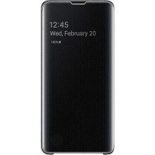 Compatible Samsung Galaxy S10 Protective Clear View Folio Cover Case - Black