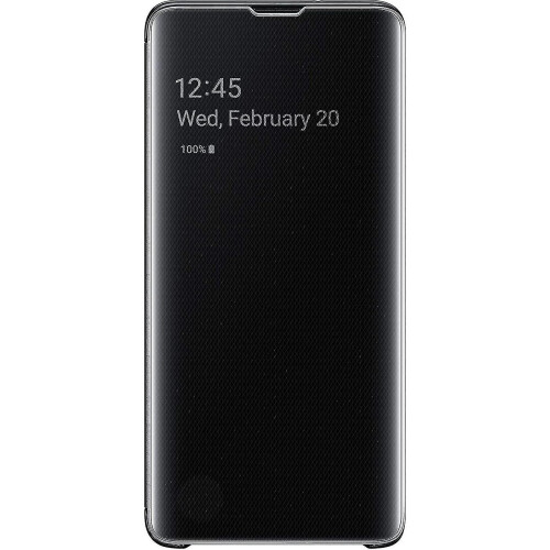 Compatible Samsung Galaxy S10 Protective Clear View Folio Cover Case - Black