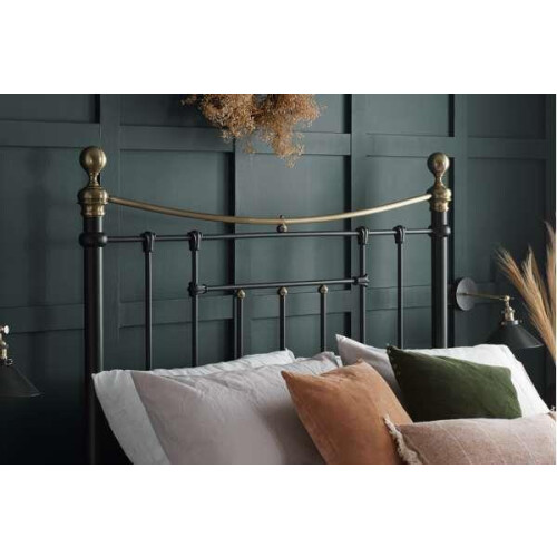 Birlea Bronte Antique Brass Black King Size 5FT 150cm Metal Bed Frame 1
