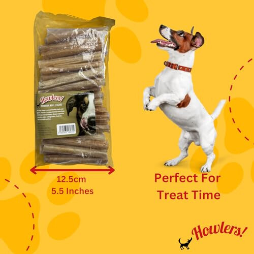 HOWLERS Pack of 50 Natural Rawhide Cigars 1.125 KG Rawhide Dog Chews