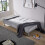 Home Source Home Source Luna Velvet 2 Seater Double Sofa Bed - Grey 4