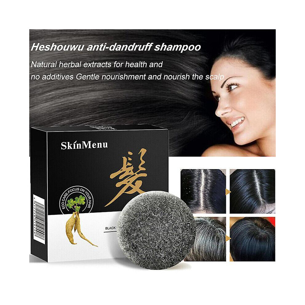 Grey Cover Bar Shampoo Soap Polygonum Essence Hair Darkening Shampoo A