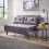 Home Source (Grey - Dobule) Morella Velvet Single / Double Folding Sofa Bed 1