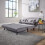 Home Source (Grey - Dobule) Morella Velvet Single / Double Folding Sofa Bed 4