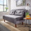 Home Source (Grey - Dobule) Morella Velvet Single / Double Folding Sofa Bed 6