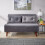 Home Source (Grey - Dobule) Morella Velvet Single / Double Folding Sofa Bed 7
