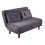 Home Source (Grey - Dobule) Morella Velvet Single / Double Folding Sofa Bed 10
