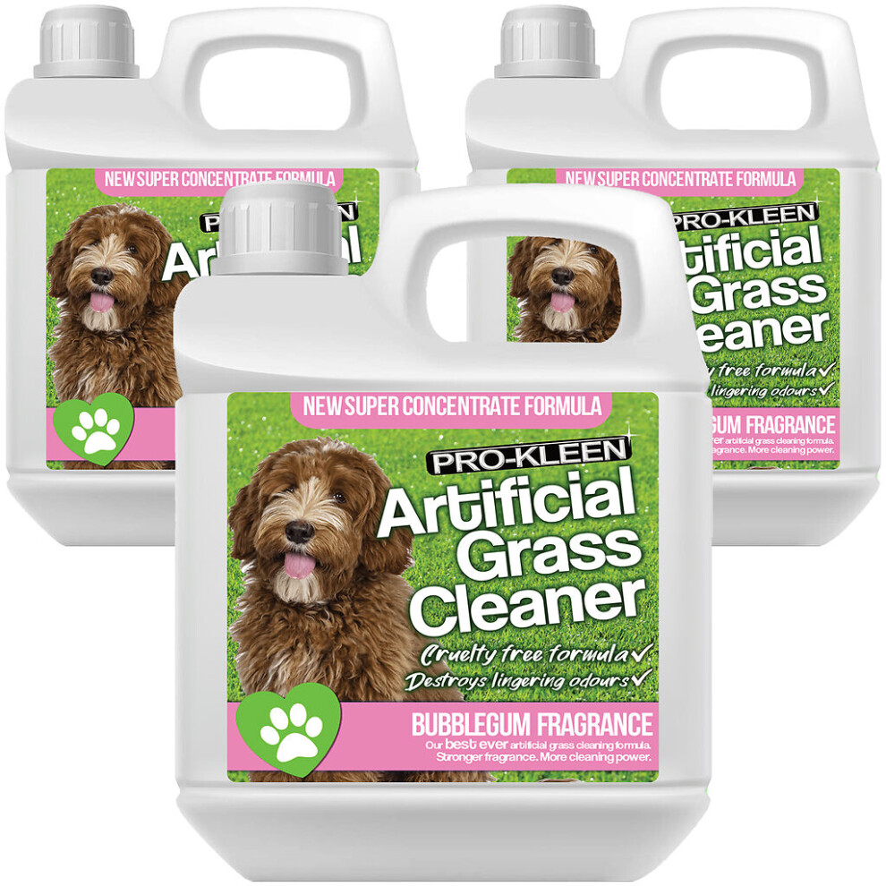 (3L, Bubblegum) Pro-Kleen 1L Artificial Grass Cleaner