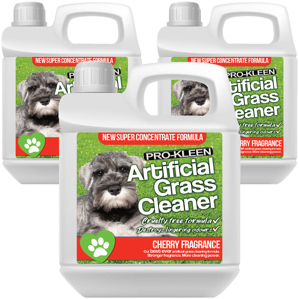 (3L, Cherry) Pro-Kleen 1L Artificial Grass Cleaner