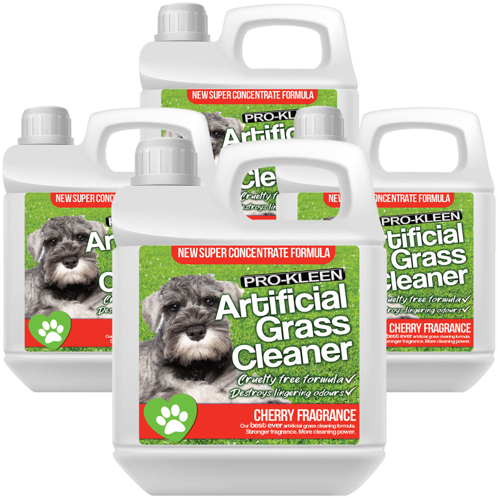 (4L, Cherry) Pro-Kleen 1L Artificial Grass Cleaner