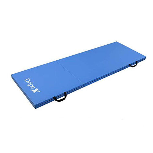 Dripex (Blue) Dripex Foldable Gym Mat:6FT,5cm Thick,Soft PU Leather