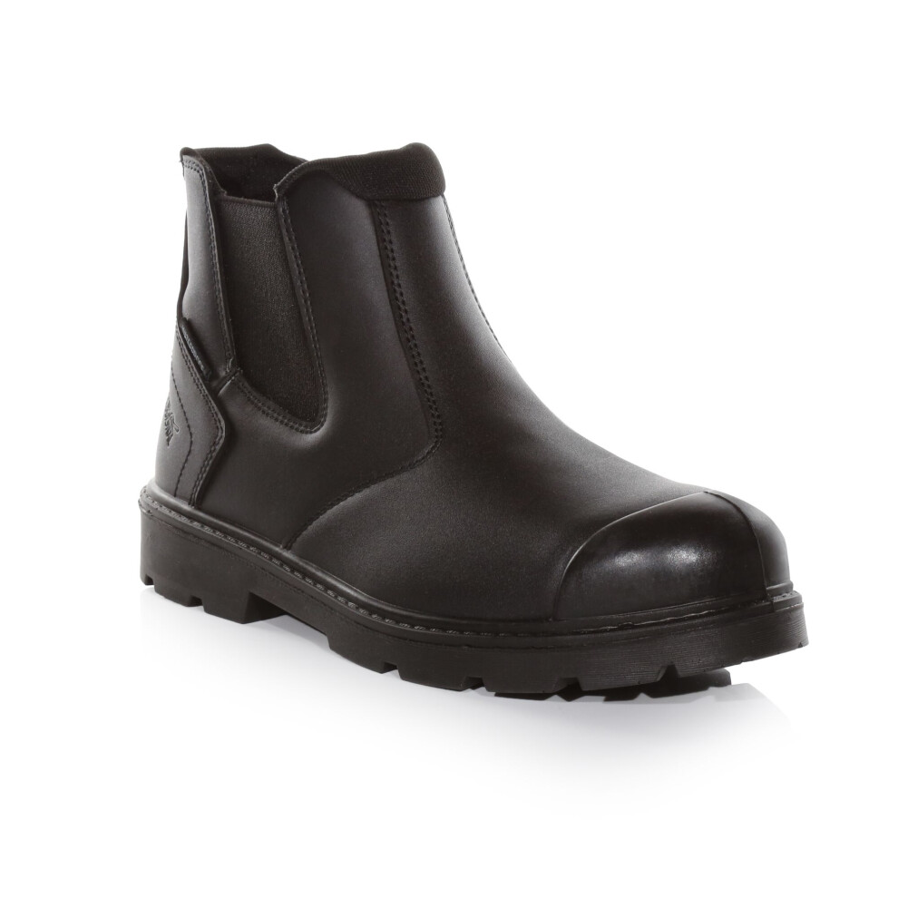(10 UK, Black) Regatta Mens Waterproof Action Leather Dealer Boots