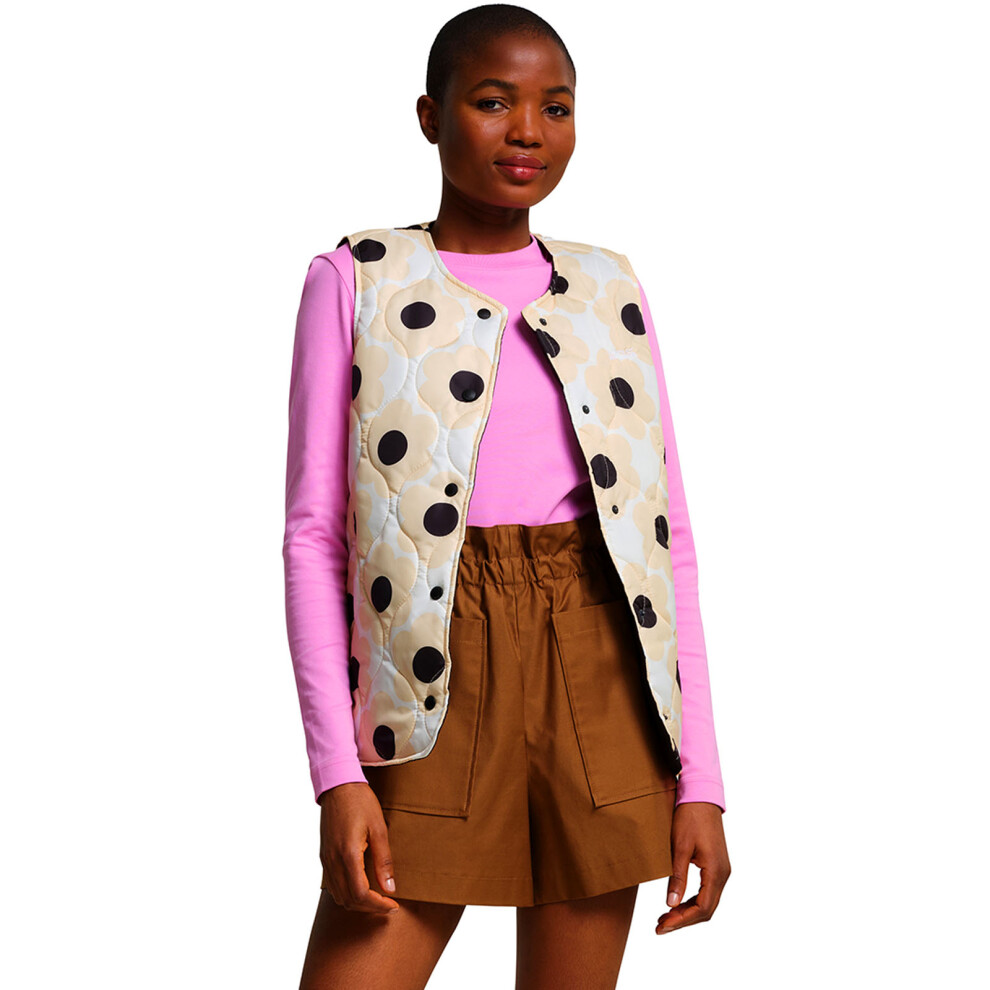 (14, Cream Sixties Daisy) Regatta Womens Orla Kiely Quilted Bodywarmer Gilet Coat