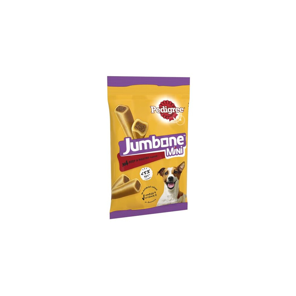 Pedigree Jumbone Mini - Dog Treats - for Small Dogs - with Beef and Poultry - 32 Chews (Pack of 8)