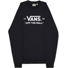 (S, Black) Vans Mens Mini Off The Wall Crew Neck Long Sleeve T-Shirt Tee Top