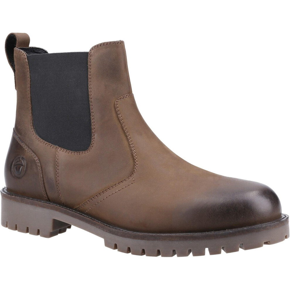 (9 UK, Brown) Cotswold Mens Bodicote Leather Chelsea Boots