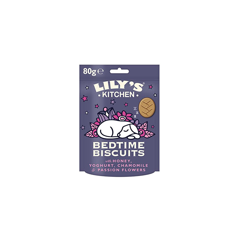 Lily's Kitchen Bedtime Biscuits - Organic Baked Natural Dog Treats (8 x 80g Packs)