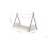 Birlea White Single Bed Frame Birlea Teepee 3FT Grey Indian Tipi Solid Wood Canopy 4