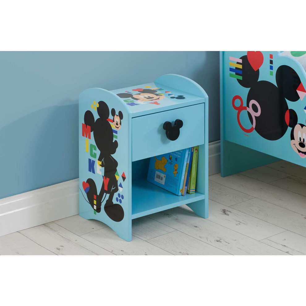 Official Disney Mickey Mouse Bedside Table Childrens