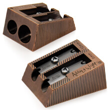 (Copper, Double Hole) Ashton and Wright Metal Pencil Sharpeners - 2 Pack