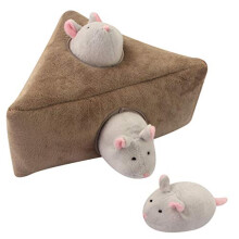 IFOYO Squeaky Dog Toys, Durable Interactive Hide and Seek Plush Puzzle Dog Toys for Medium Small Dogs, Pets, Christmas Dog Toy, Mouse Dog Toys