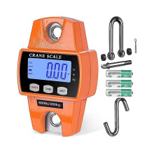 Digital Hanging Scale 660 Lb 300 Kg - Heavy Duty Waterproof Fish Scale Hunting Farm Bike Bow Fish Weight Fishing Scale