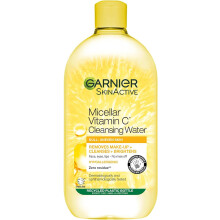 Garnier Micellar Vitamin C Water For Dull Skin 700ml, Brightening & Glow Boosting Face Cleanser & Makeup Remover