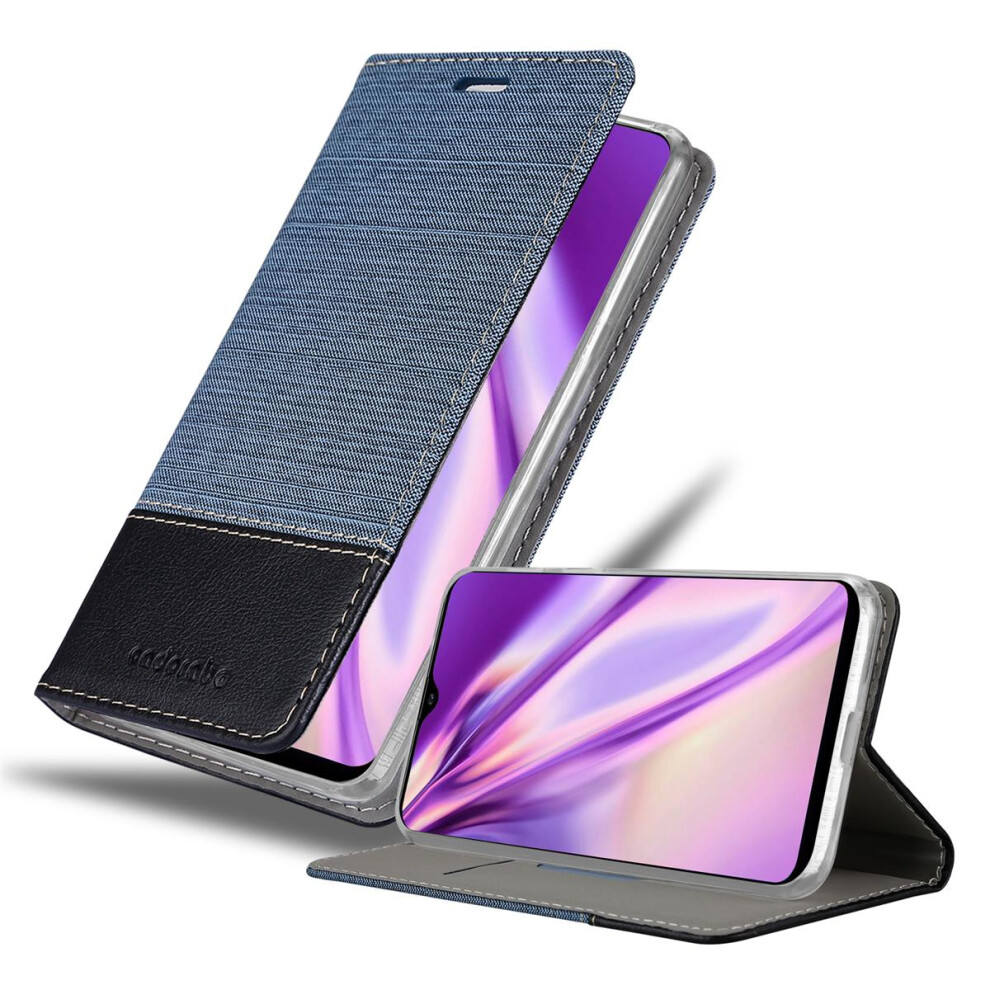 (DARK BLUE BLACK) Cadorabo Case for Samsung Galaxy A50 4G / A50s / A30s Cover Book Wallet Protection PU Leather Flip Magnetic Etui