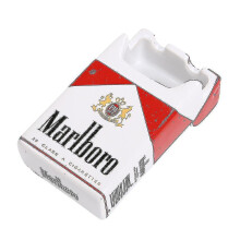 Ceramic Cigarette Case Ashtray Smoking Holder For Home-colorred