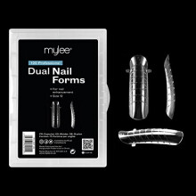Mylee Dual Nail Forms - 12 Sizes to choose from - Reusable, 120 nail forms for multiple applications - Acrylic Nail Molds, For Polymer Gel Nail