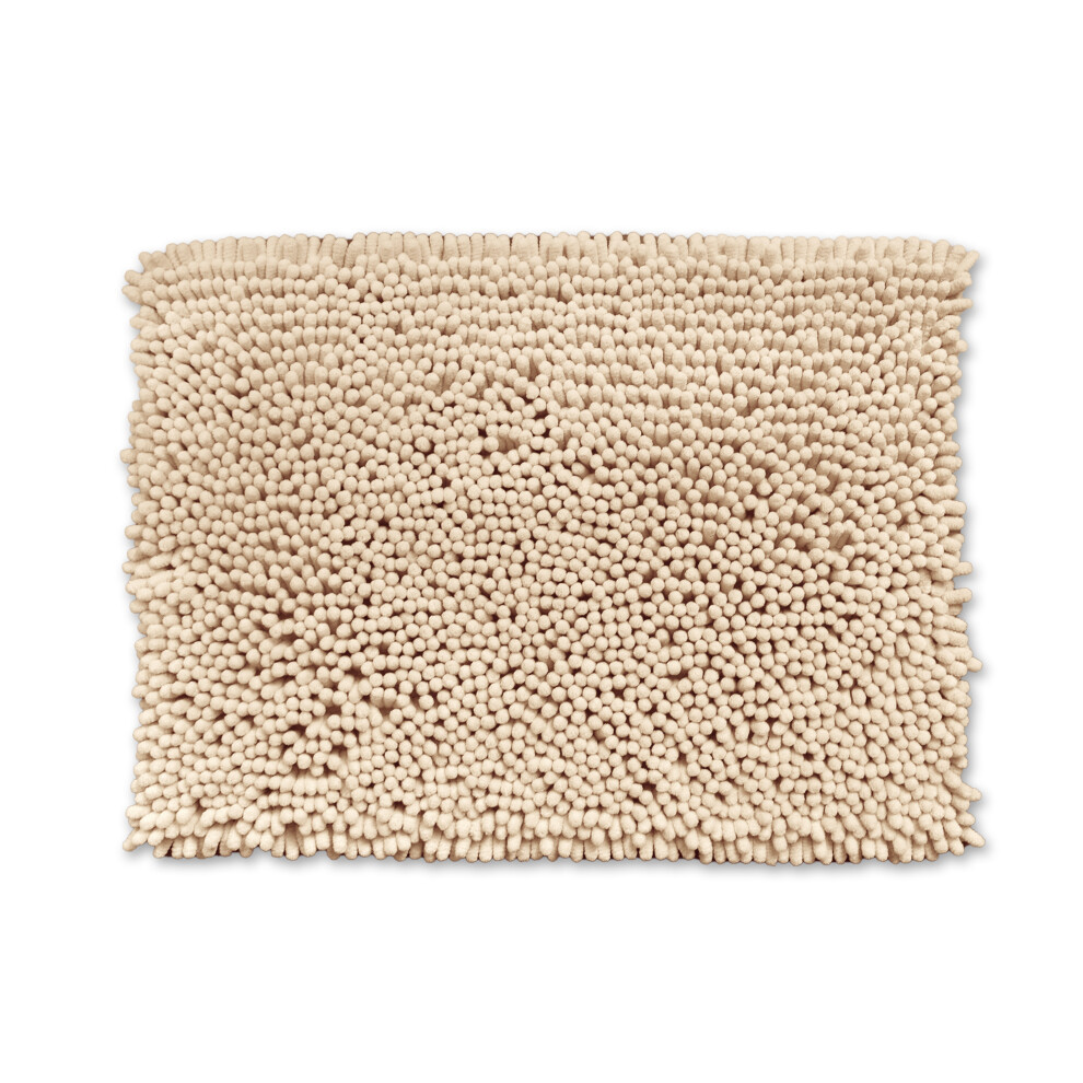Allure Bath Fashions (Stone) Allure Jumbo Bobble Bath Mat Non Slip 50 X 70Cm, Luxurious Deep Pile, Super Soft & Absorbent, Easy Care & Quick Dry