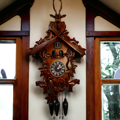 WIDDOP and Co. Cuckoo Clock - Stags Head Melody Cuckoo