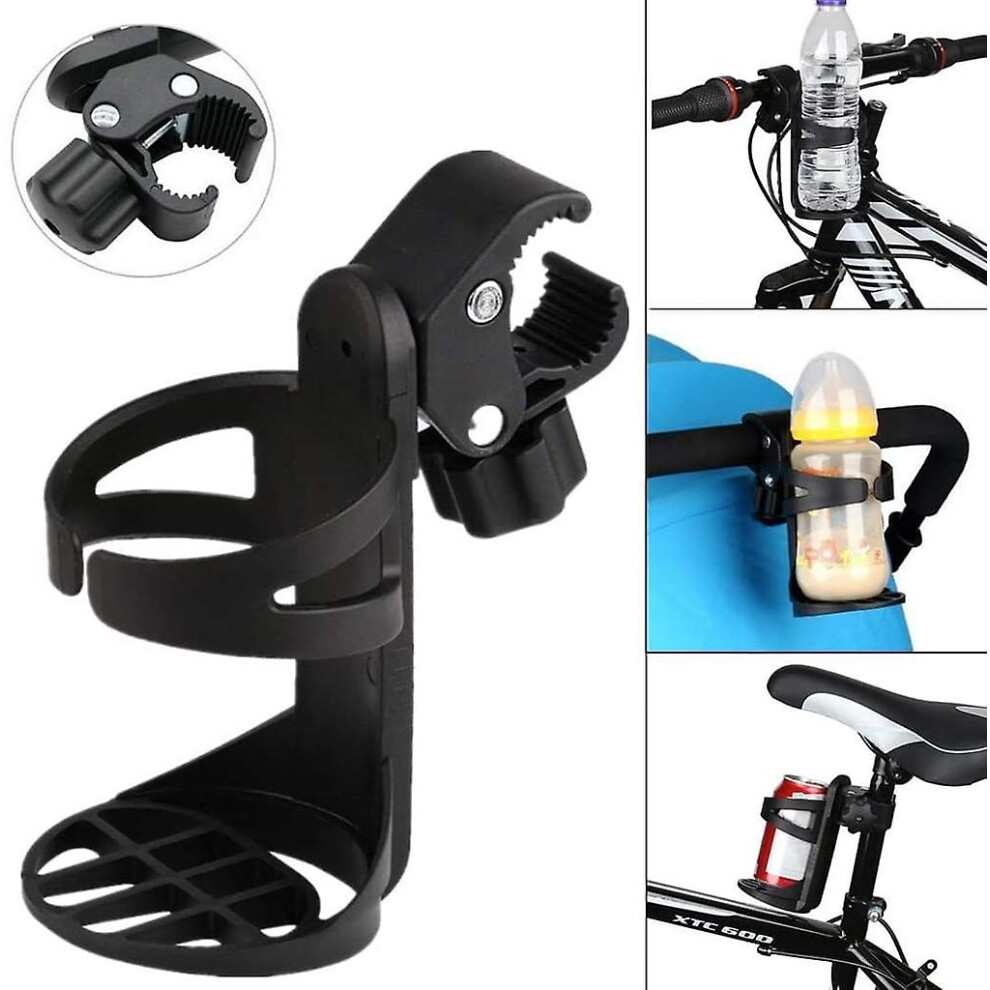 Bicycle Cup Holder, Large Caliber Universal Stroller Cup Holder 360 Degree Rotation Water Bottle Holder For