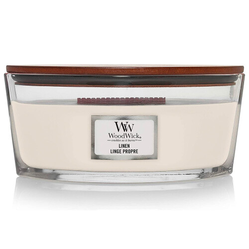 WoodWick Bougie Ellipse parfumée linge propre - Woodwick 1