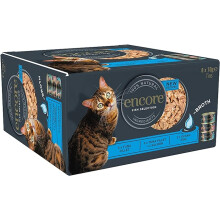 Encore 100% Natural Wet Cat Food, Multipack Fish Selection in Broth 70g Tin for Adult Cats, (8 x 70g Tins)