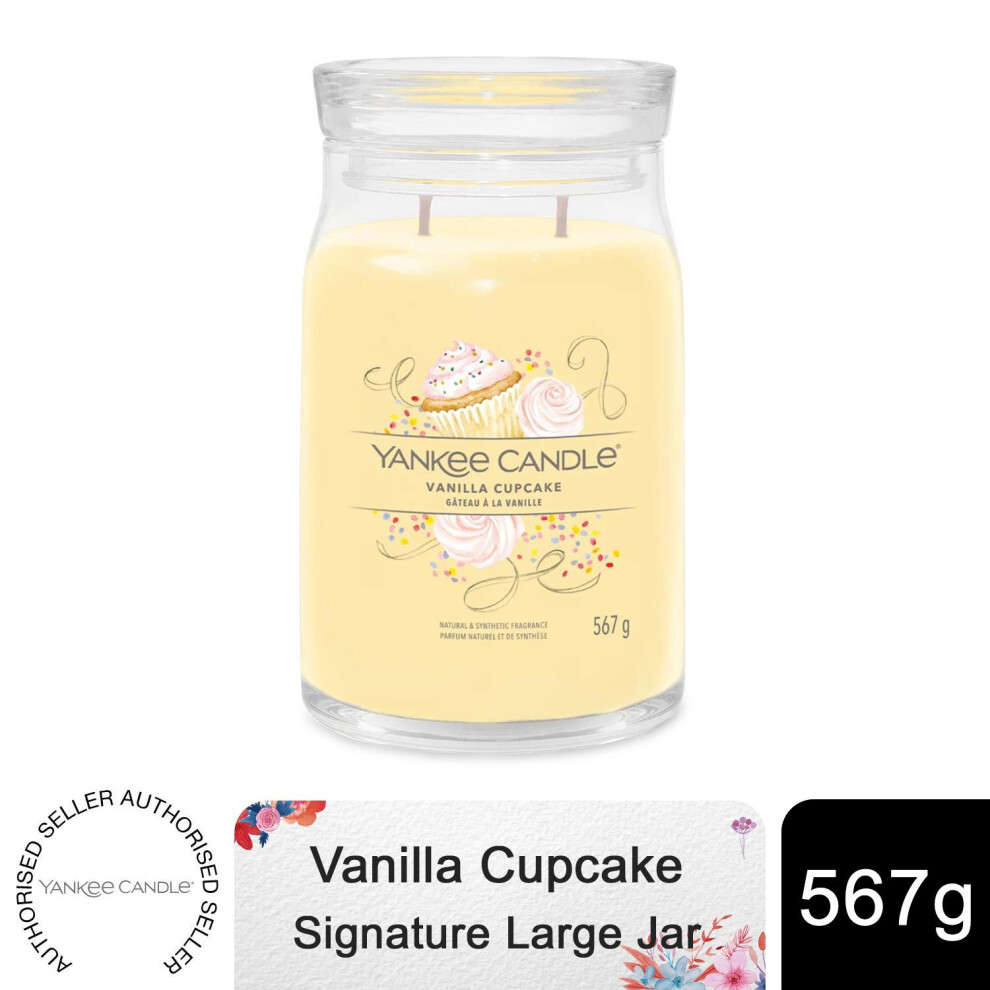 Yankee Candle Signature Large Jar Scented Candle-Vanilla Cupcake, 567g