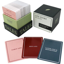 (1 Set) 150pcs Life Story Interview Kit Cards Tales Life Interview Kit for Family Game