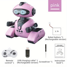 (Pink) Intelligent Robot Toy with Gesture Sensing, Touch Storytelling