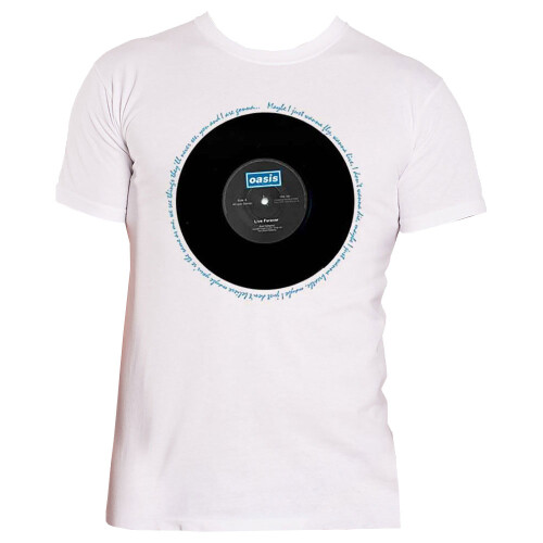 Oasis (XXL, White) Oasis Live Forever Single T Shirt 1