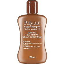Polytar Scalp Shampoo Treats Psoriasis Seborrhoeic Dermatitis Eczema and Dandruff Soothes Itchy Scaly Scalps Contains Coal Tar 150ml ( Pack of 1)