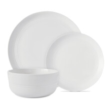 Tower T867023WHT Porcelain Dinnerware Set, 12 Pieces, White