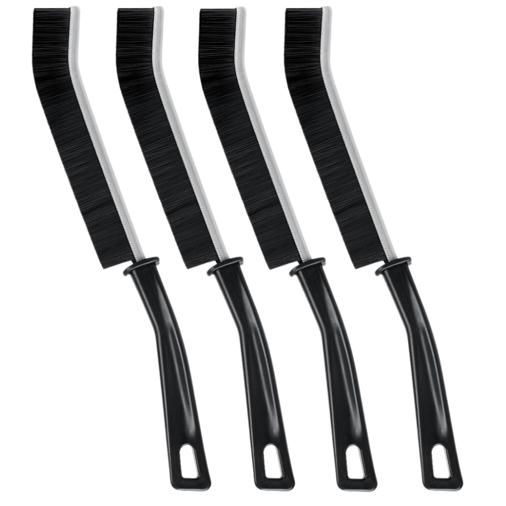 (Black) 4 Pcs Crevice Cleaning Brush, New Groove Gap Cleaning Brush for Narrow Corners