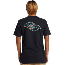 (S, Black) Quiksilver Mens Surf Safair Short Sleeve Crew Neck Cotton T-Shirt Top Tee