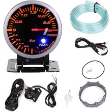Turbo Boost Gauge - 2.5-inch 60mm 3.0 Bar LED Meter for Modified Vehicles (DC12V)