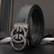 (Black, 125cm) Luxury Men Belts Cowskin Genuine Leather Double G Letter Buckle Designers Belts For Men Famous Brand Dress Wedding Work Strap