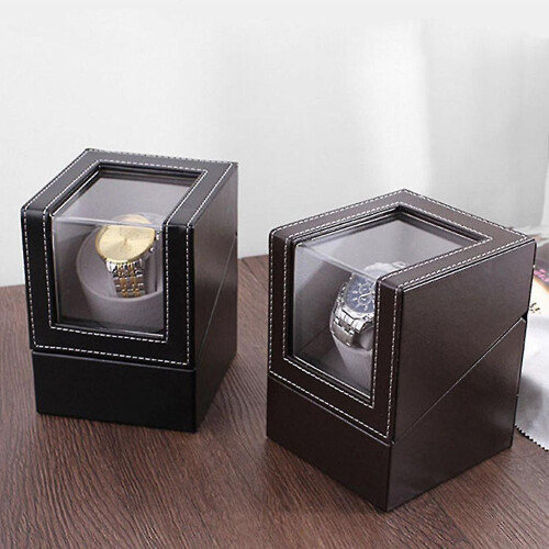 Automatic Watch Winder Automatic Mechanical Watch Winder Box Eu Plug (dark Coffee) 2